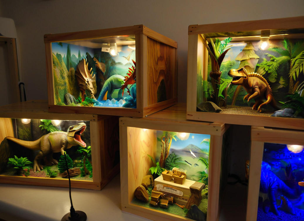 微觀史前世界：恐龍模型展示盒的奇幻之旅